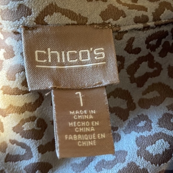 Animal Print Jacket Chicos Gray Cheetah Leopard Contemporary Edgy Glam Modern - Picture 9 of 16